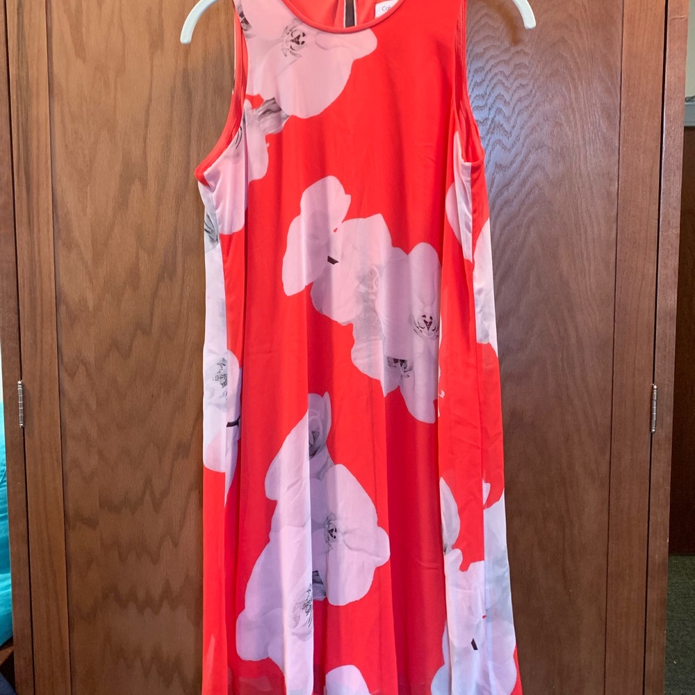 Pink and White Floral Dress